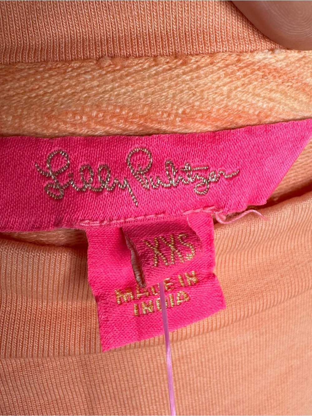 Lilly Pulitzer Sheridan Cantaloupe Dip Crewneck Sweatshirt NWT XXS oversized - Picture 7 of 8